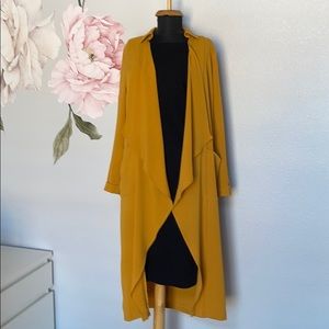 Lush Duster Jacket Topper in Mustard Sz XS (4-10)